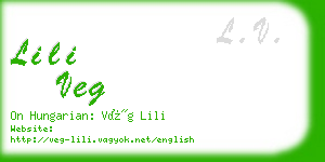 lili veg business card